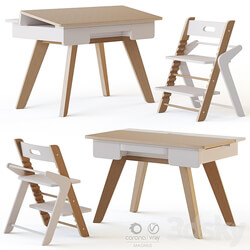 Mimiloona Magnus childrens table and chair 