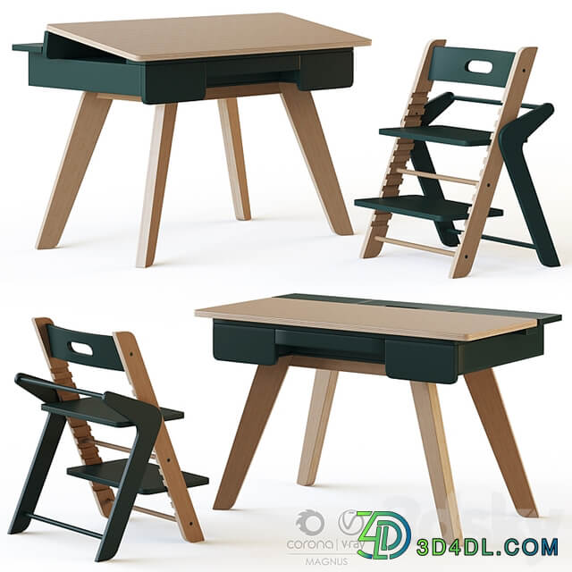 Mimiloona Magnus childrens table and chair