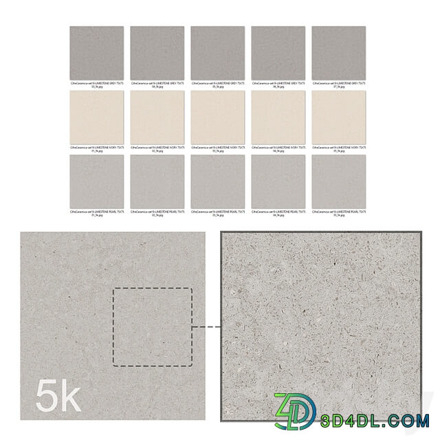 Cifre Ceramica Set 19 Limestone Bundle 2 Colors: Gray & Pearl + EXTRA / 5k