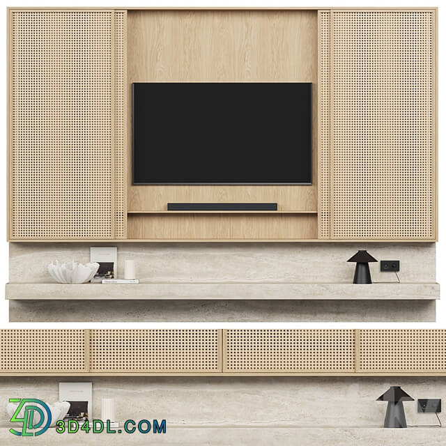 TV Wall with Chipper lamp