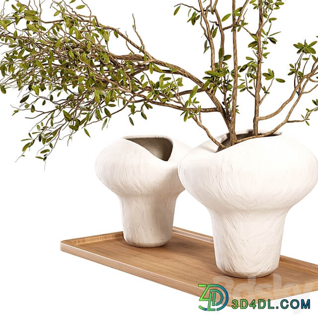 Plum branch in a stone vase