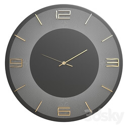 Wall clock Leonardo black 