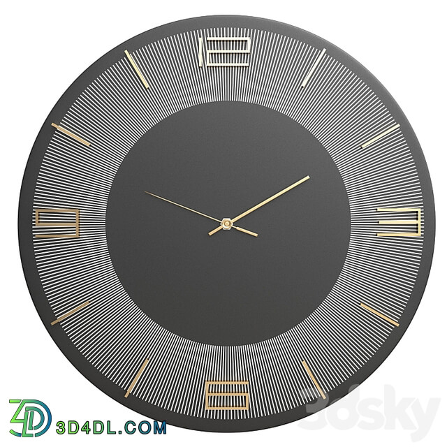 Wall clock Leonardo black