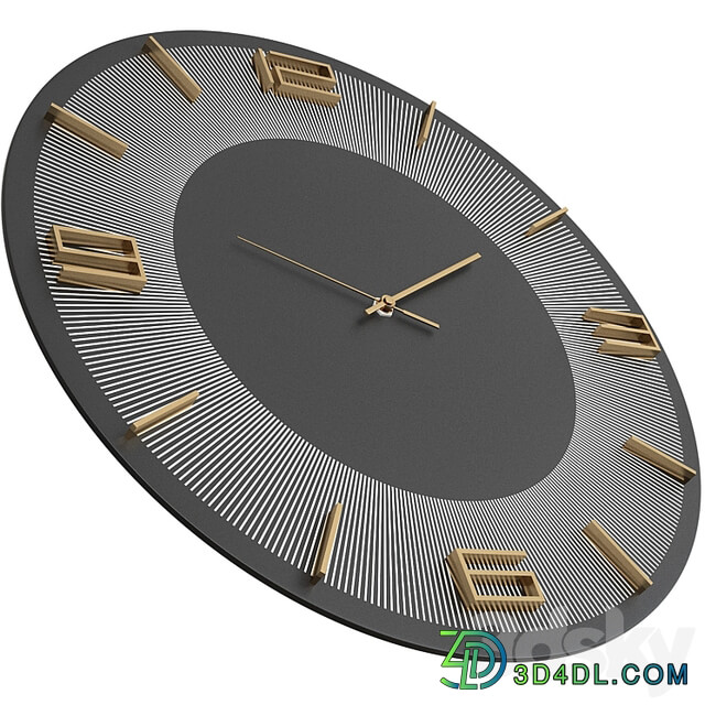 Wall clock Leonardo black