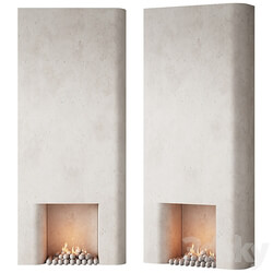 292 fireplace area decorative wall 10 tall chimney travertine stone 00 