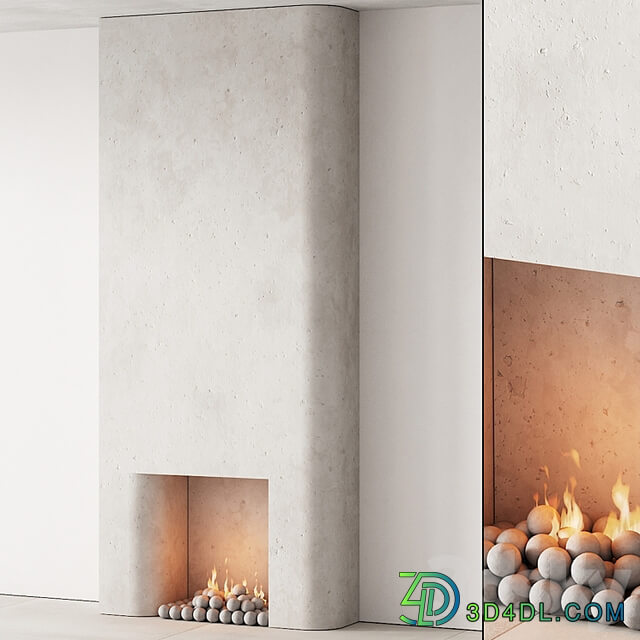 292 fireplace area decorative wall 10 tall chimney travertine stone 00