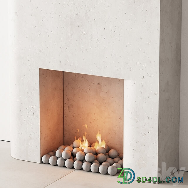292 fireplace area decorative wall 10 tall chimney travertine stone 00
