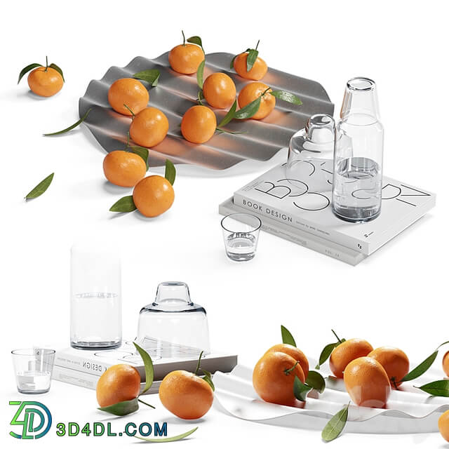 Decorative set with tangerines