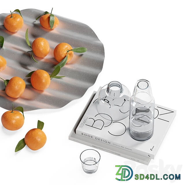 Decorative set with tangerines