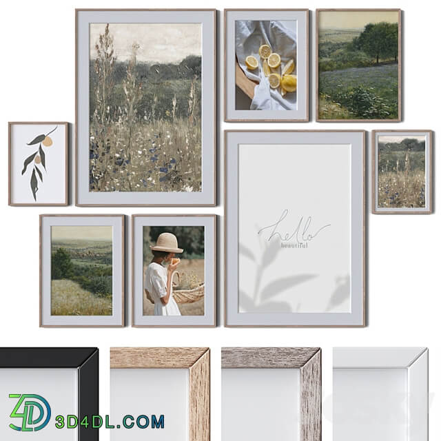 Set of 8 wall paintings 2590