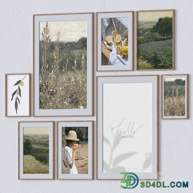 Set of 8 wall paintings 2590