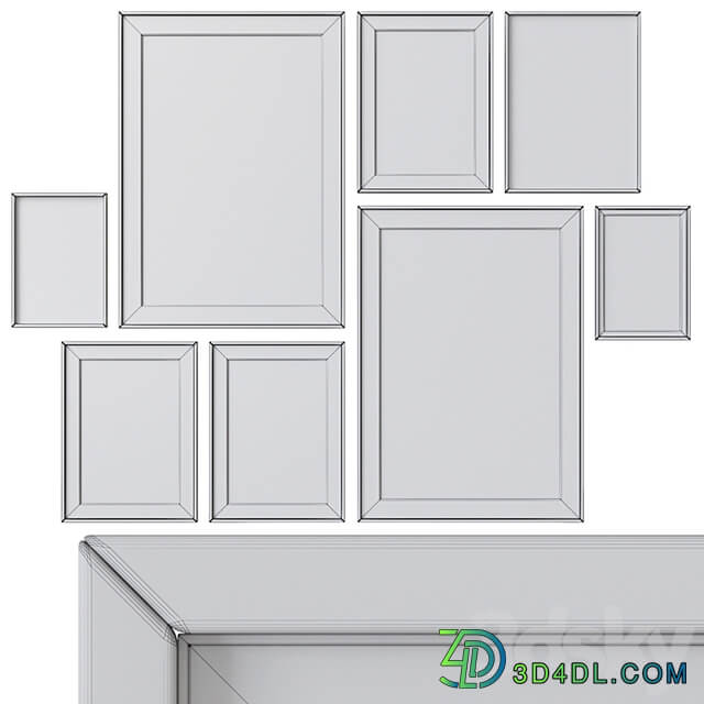 Set of 8 wall paintings 2590
