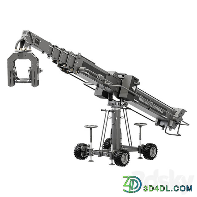 movie crane camera silver