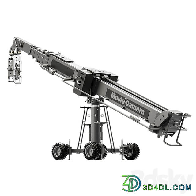 movie crane camera silver