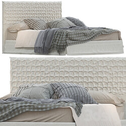 Bed from the factory Bolzan collection Clay headboard in the style of Sheen 