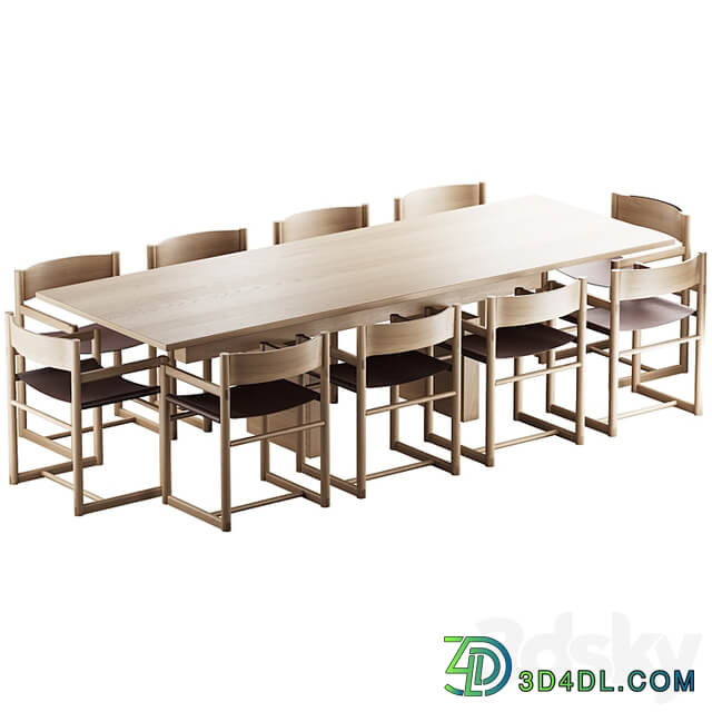 331 Resident Plane Dining Table and Resident Passenger Chair