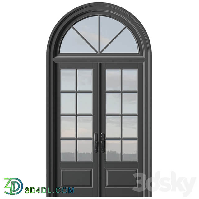 Arc Classic Entrance Doors.Entrance to the house.Front Door.Arched Opening Window.Outdoor Entrance classic door.External Doors. Exterior Door.Street Doors