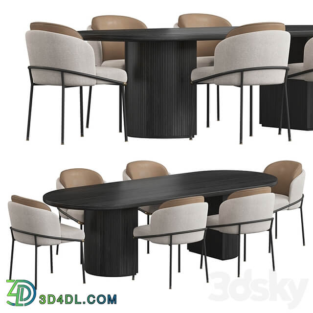 Fil Noir Gubi Moon Dining Table