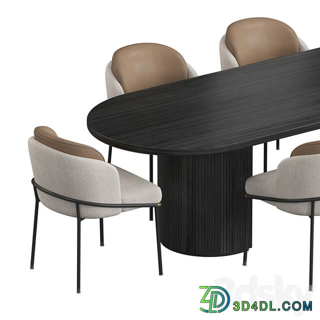 Fil Noir Gubi Moon Dining Table