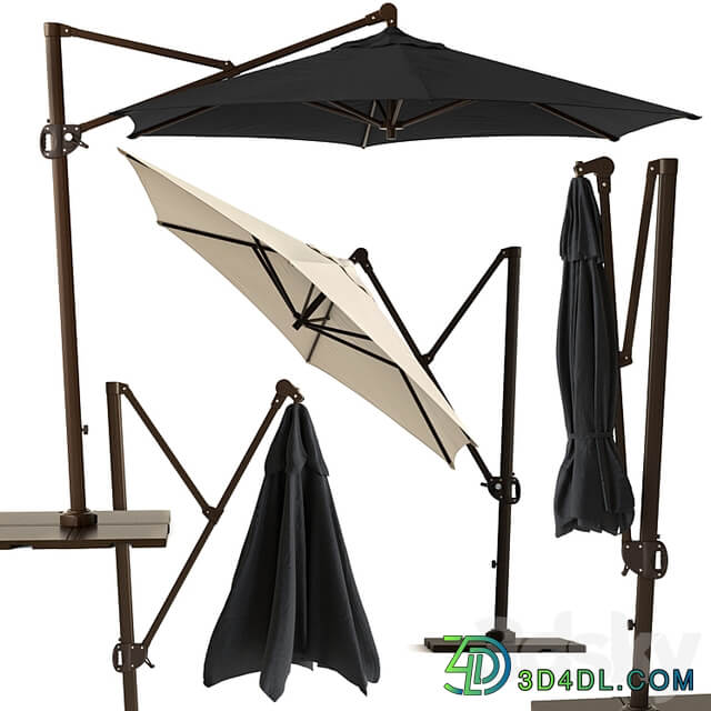 Round Cantilever Outdoor Patio Umbrella Pottery Barn