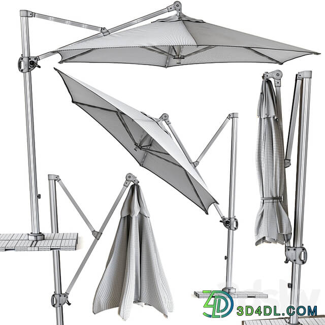 Round Cantilever Outdoor Patio Umbrella Pottery Barn