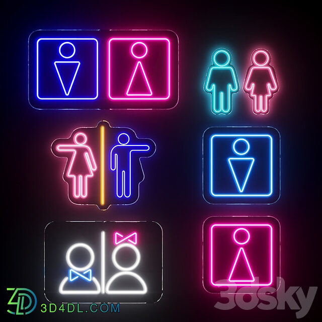 restroom | toilet | WC Neon Signs