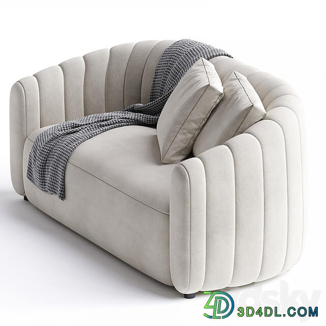 FITZ LOVESEAT WOOLY SAND