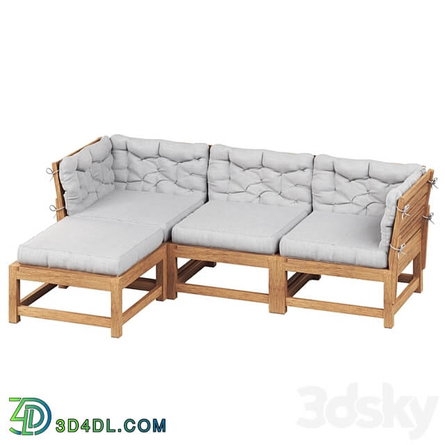 NAMMARO Modular 3 seater sofa with footstool IKEA