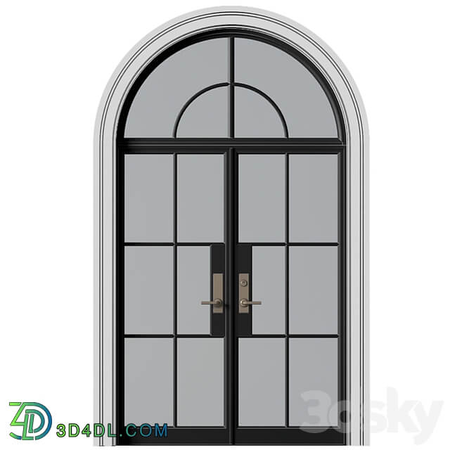 Entrance street arched Doors in Art Deco style.Entrance to the house.Front Door.Arched Opening Window.Outdoor Entrance classic door.External Doors. Exterior Door.Street Doors