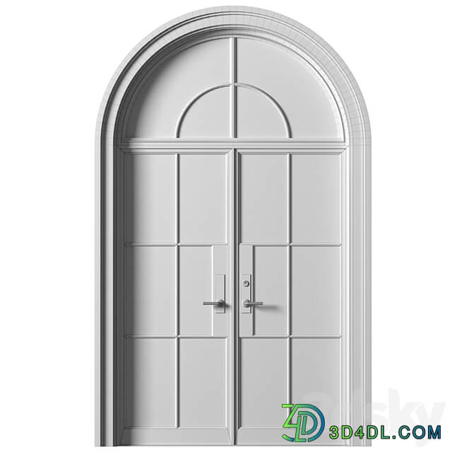 Entrance street arched Doors in Art Deco style.Entrance to the house.Front Door.Arched Opening Window.Outdoor Entrance classic door.External Doors. Exterior Door.Street Doors