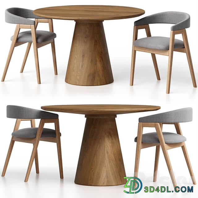 Trevor Chair and Laurie Table by Deephouse