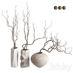 3 Vases with Branches Set 