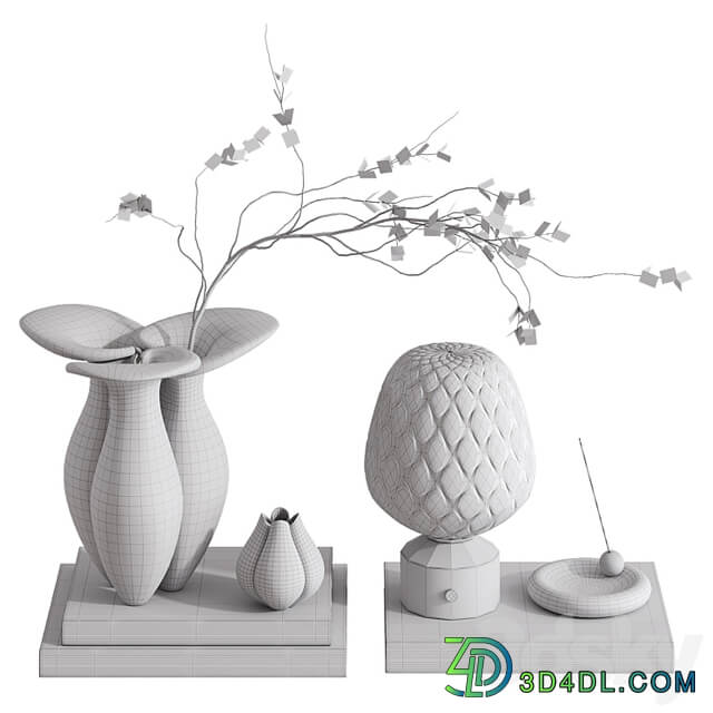 Decorative set with Lily Vase