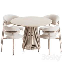 Oleandro Chair Jeanette Table Dining Set 