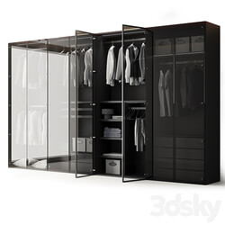 Modern Aluminum Glass Door Wardrobe 