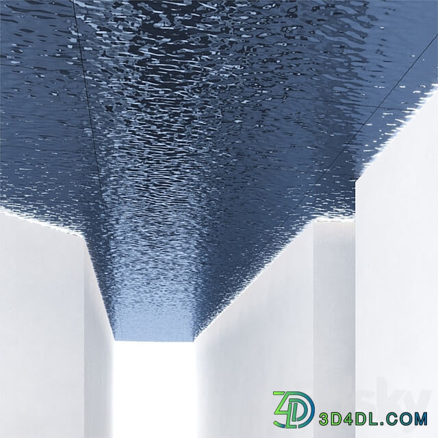 Ceiling with water ripples
