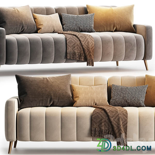 Sofa Markful Velvet Gray