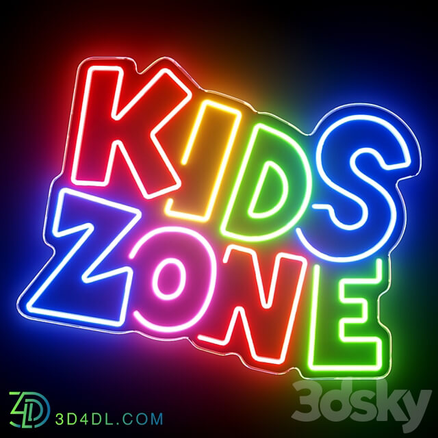 Kids Zone Neon Sign