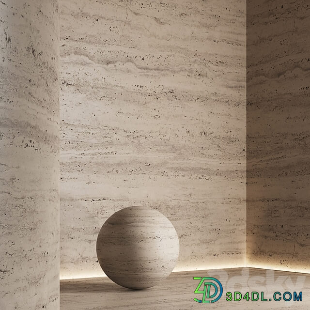 Travertine stone of different shades №3