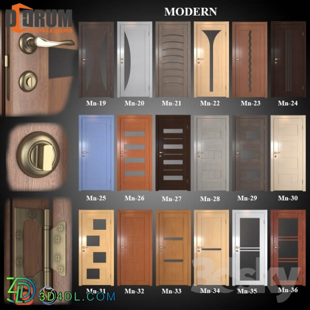 Doors 19 pcs. 20 colors series Modern Part 2