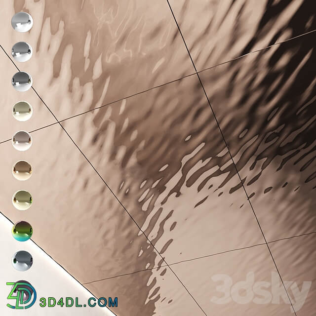 Decorative steel sheets with waves 02