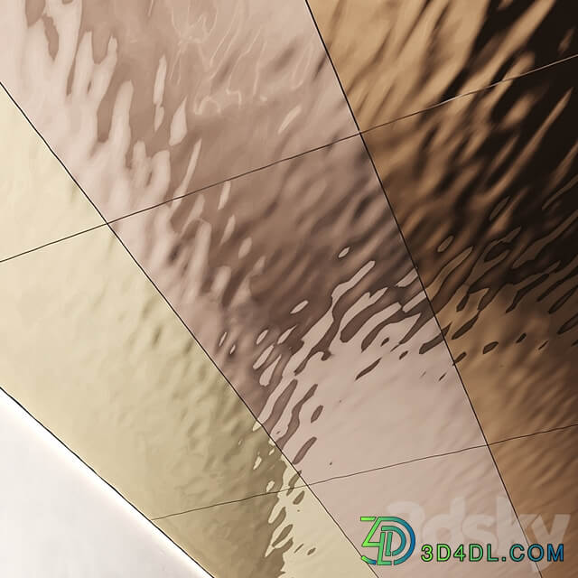 Decorative steel sheets with waves 02