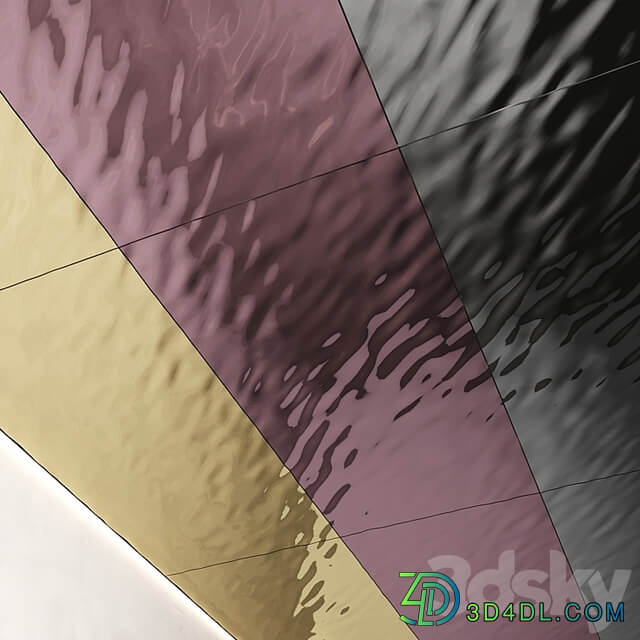 Decorative steel sheets with waves 02