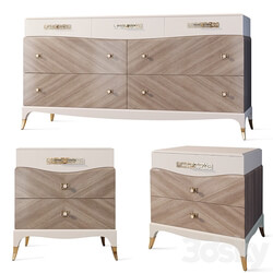 Chest of drawers bedside table Tempo Caracole Classic 