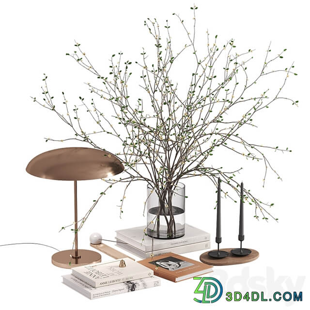 Decorative set with Solstice Ore Table Lamp