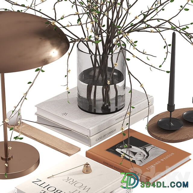 Decorative set with Solstice Ore Table Lamp