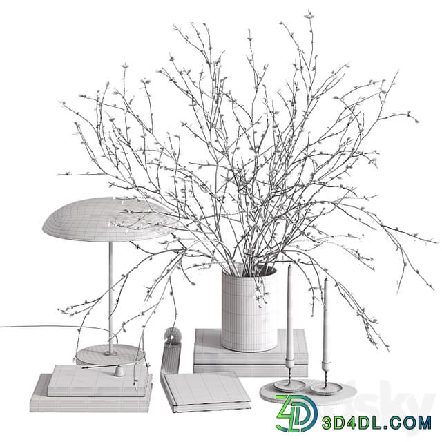 Decorative set with Solstice Ore Table Lamp