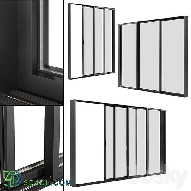 A set of sliding Metal Windows Doors.