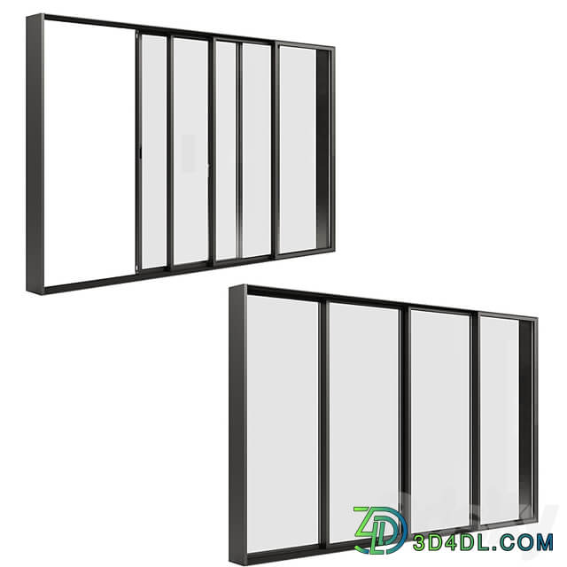 A set of sliding Metal Windows Doors.