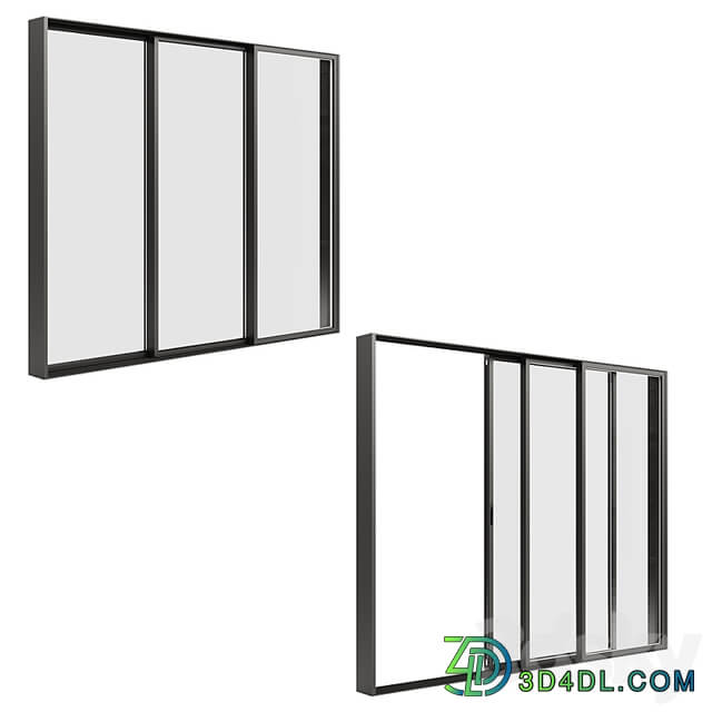 A set of sliding Metal Windows Doors.